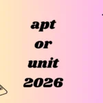 apt or unit