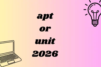 apt or unit