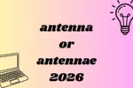 antenna or antennae
