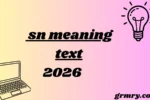sn meaning text