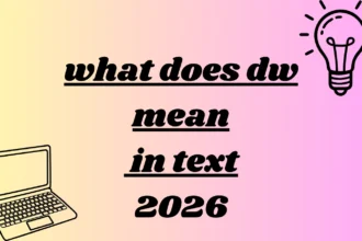 what does dw mean in text